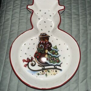 Villeroy & Boch Winter Bakery‎ Delight Christmas Snowman Serving Dish Bowl NWT